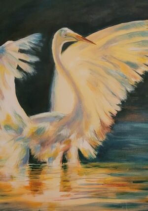 Cheryl Oblinski Nickerson - egret in light