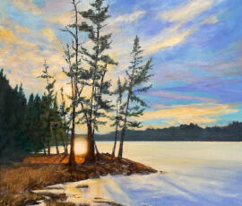 Kim Fournier k. fournier early winter sunset on loon lake web