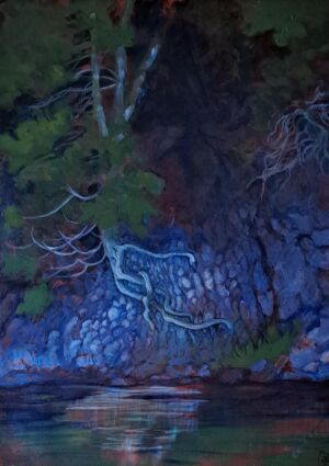 Deborah Jodoin - sheep island opinicon lake, oil
