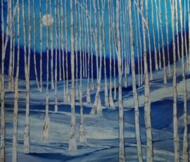 winter blues 16x16 alcohol ink (1)