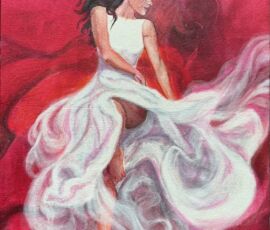 Shirley Mancino, Wild Dancer, 29x24 in, acrylic Wild Dancer