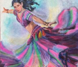 Shirley Mancino, Spanish Dancer 31x26 acrylic Shirley Mancino, Spanish Dancer 31x26 acrylic